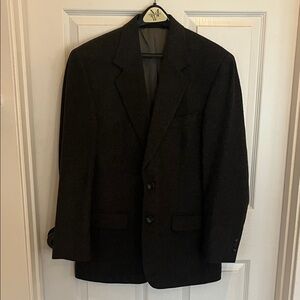 Dark Gray Wool Men's Blazer